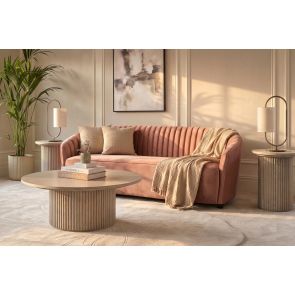 Alice Three Seat Sofa - Blush Pink