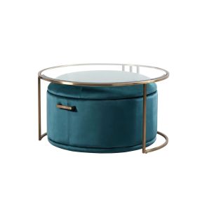 Aria Tavolino da caffè e Ottomana salvaspazio - Pavone e Ottone - Set