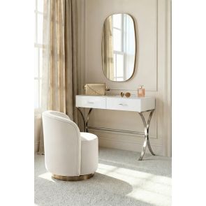 Aurelia White Glass Console Table 