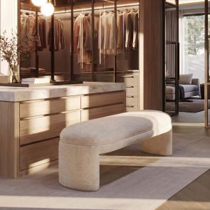 Bolo Bench – Light Taupe Chenille