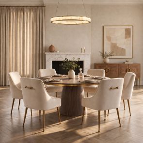 Brewster 6-8 Seat Walnut Dining Table