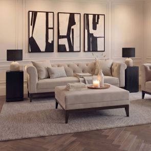 Claremont Footstool - Taupe