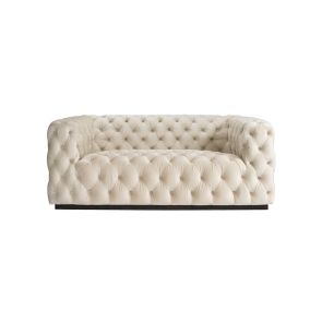Frankfurt Two Seat Sofa – Chalk – Black Base