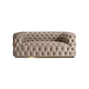 Frankfurt 2-Sitzer Sofa - Taupe - Basis Messing