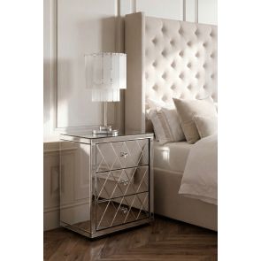 Pair of Knightsbridge Mirrored Bedside Tables 