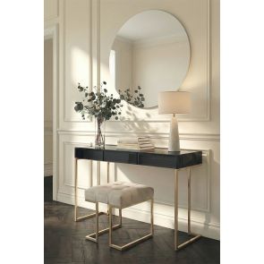  Lorenzo Black Glass Console Table