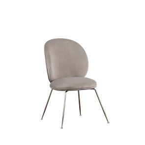 (ID:36355) Mantis Chair No565 - Dove grey silver legs