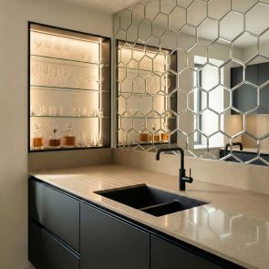 Mirrored Hexagonal Wall Tiles Pack