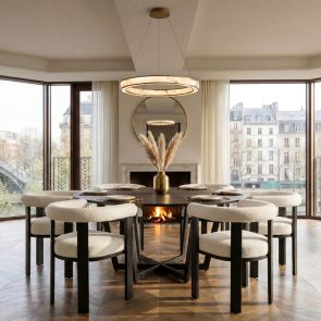 Nyx Silla de comedor - Chenilla marfil