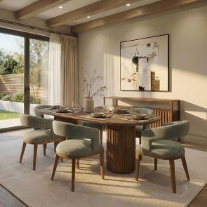Madison Dining chair -Sage Green – Chestnut 