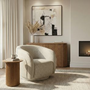 Orla Fauteuil Pivotant – Travertin