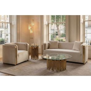 Ozman Two Seat Sofa – Chalk