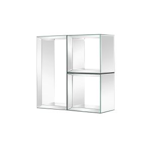 Uno - Mirrored Wall Shelves - 2 Square & 1 Rectangle