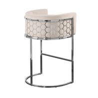 Alveare Counter Stool Silver - Chalk