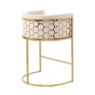 Alveare Thekenhocker - Messing – Helles Taupe