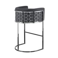 Alveare Counter Stool Silver - Smoke