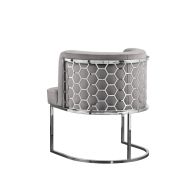 Alveare Dining Chair Silver - Dove Grey