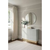 Anastasia White Glass Radiator Cover - Brass