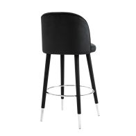 Bellucci Thekenhocker – Schwarz -Silberkappen
