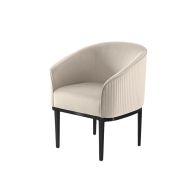 Ella Chaise de salle à manger, piétement noir - Craie