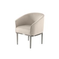  Ella Dining Chair - Chalk - Silver Base