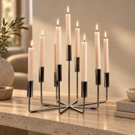 Fiori Candelabra Silver