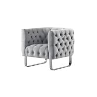 Grosvenor - Sillón de color gris de paloma - Plata cepillada