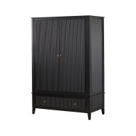 Heidi Black Wardrobe Brass/Silver 