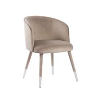 Bellucci chaise, extrémités argent - Taupe