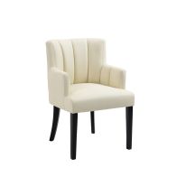 Hatfield Chaise Carver- Faux Cuir Beige