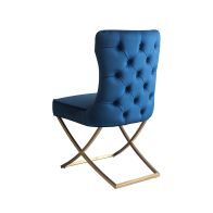 Wexler sedia da pranzo - Blu marina - Ottone