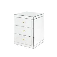 Pair of Lucia Mirrored Bedside Tables 
