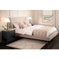Mason Silver Bed - Brushed Gold Legs