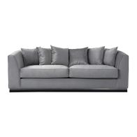 Pino 3-Sitzer Sofa - Taubengrau - Silber Basis