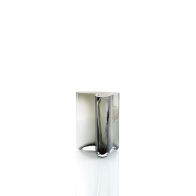 Small Smoked Grey Glass Vase